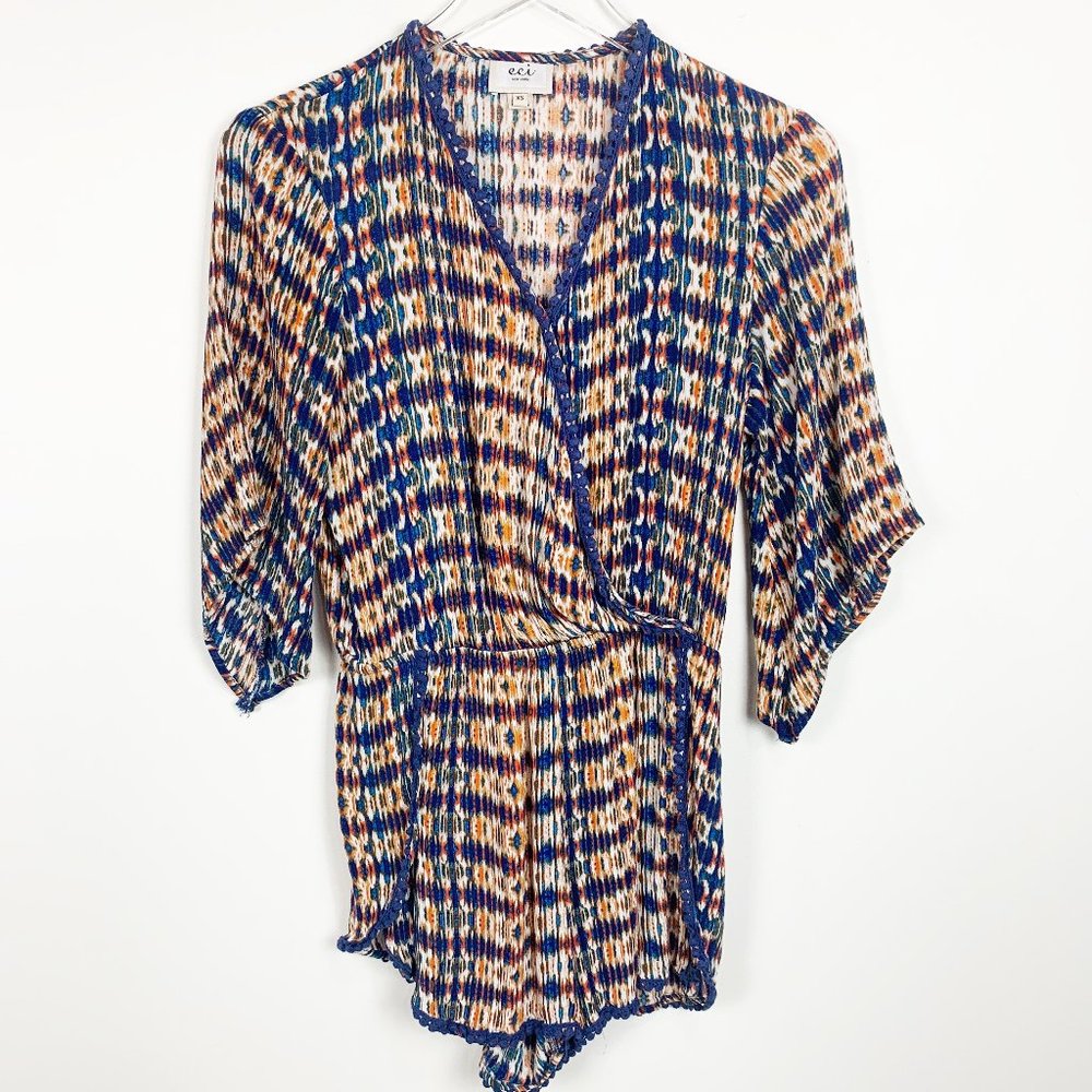 Nordstrom ECI boho tie dye kimono sleeve romper